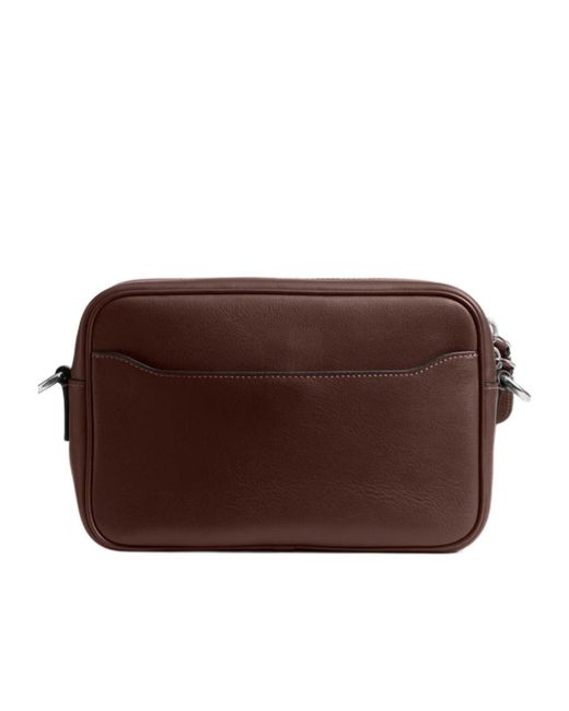 COACH Brown Radio Leather Camera Bag for men