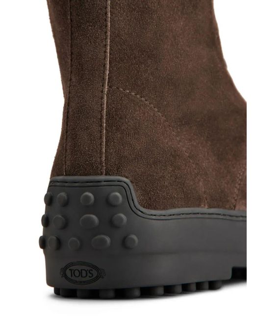 Tod's Brown Lace-Up Chelsea Boots
