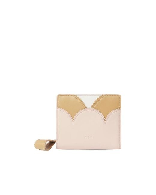 Chloé Natural Multi-Color Logo Wallet
