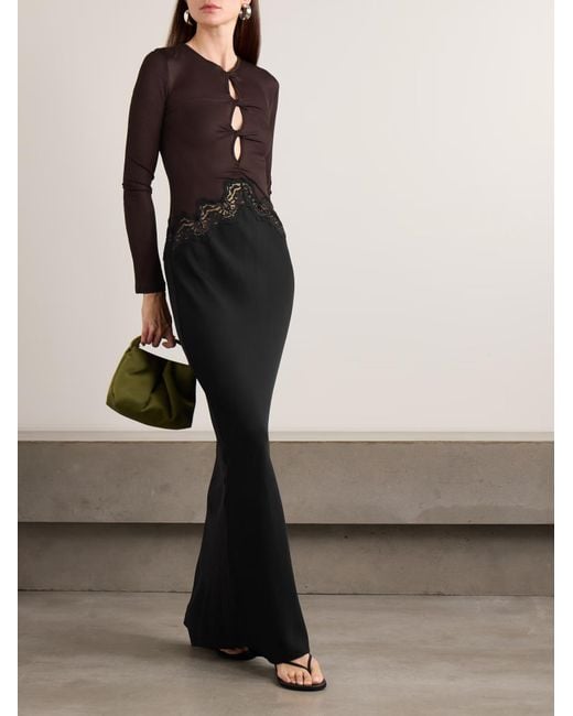 Christopher Esber Black Verner Lace Panel Dress