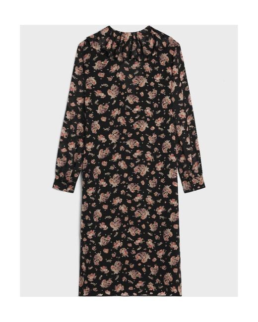 Céline Black Jabot Dress