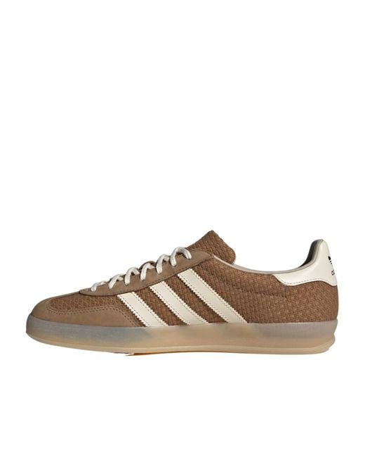 Adidas Brown Originals Gazelle Indoor Low-Top Sneakers for men