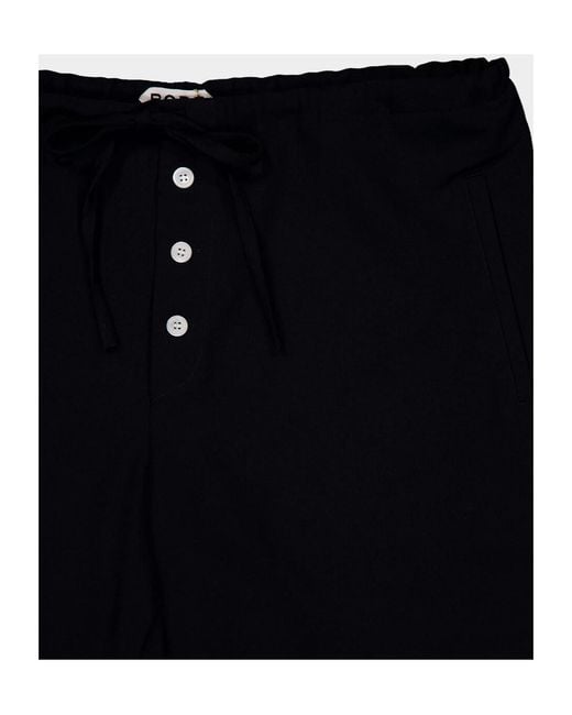 Bode Black Astor Drawstring Casual Pants for men