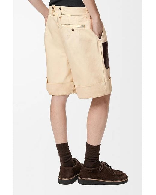 Loewe Natural Turn-Up Shorts for men