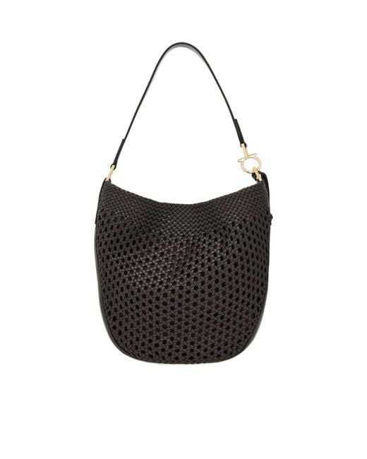 Ferragamo Black Hobo Bag (M)