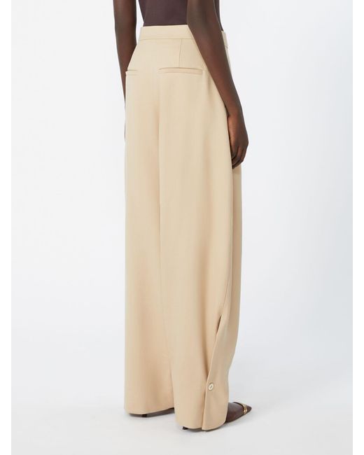 Sportmax Natural Pleated Casual Pants