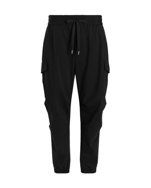 Dolce & Gabbana Black Logo Tag Cargo Trousers for men