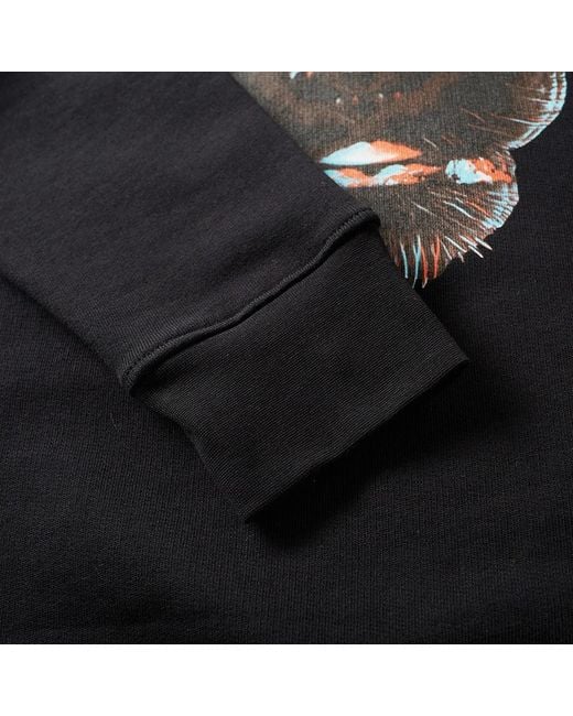 Marcelo Burlon Black 3D Leopard Printed Sweater for men