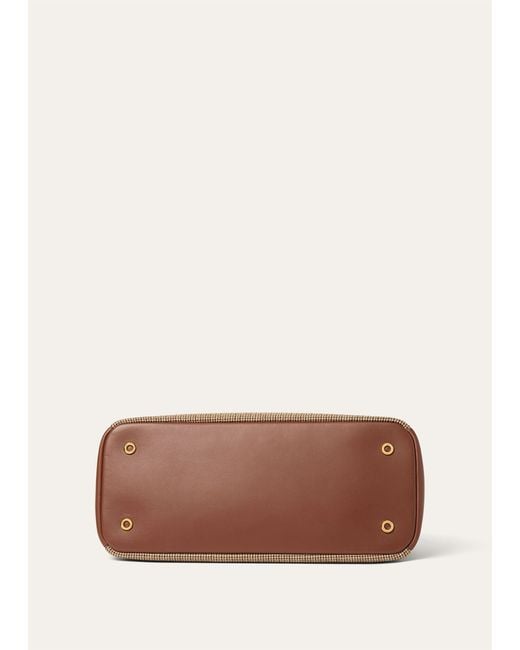 Loro Piana Brown Needle Medium Handbag