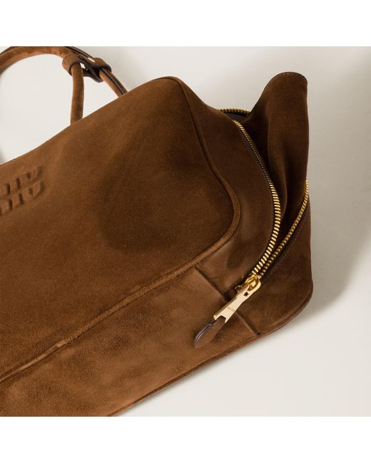 Miu Miu Brown Suede Beau Bag