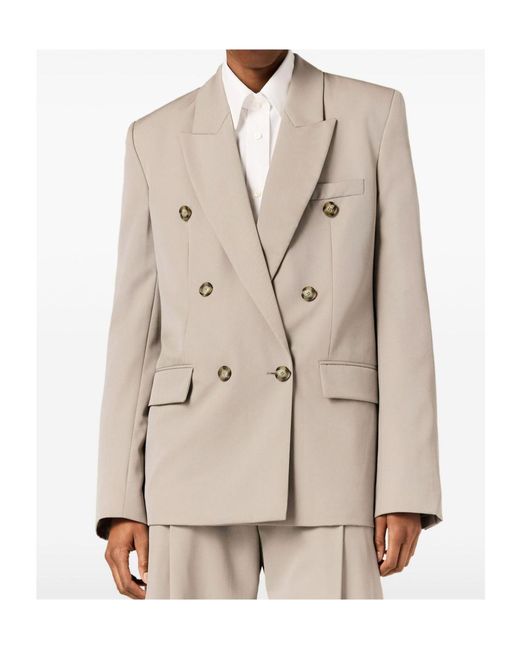 Stella McCartney Natural Double-Breasted Wool Jacket