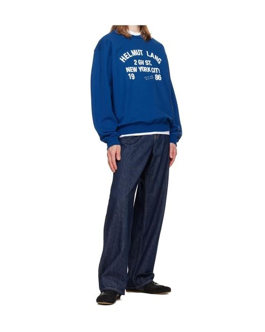 Helmut Lang Blue Long-Sleeved Knitwear for men