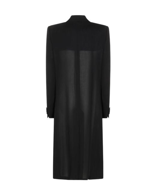 Tom Ford Black Double-Breasted Long Coat