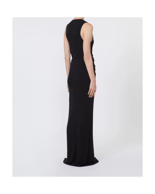 Sportmax Black Round Neck Maxi Dress
