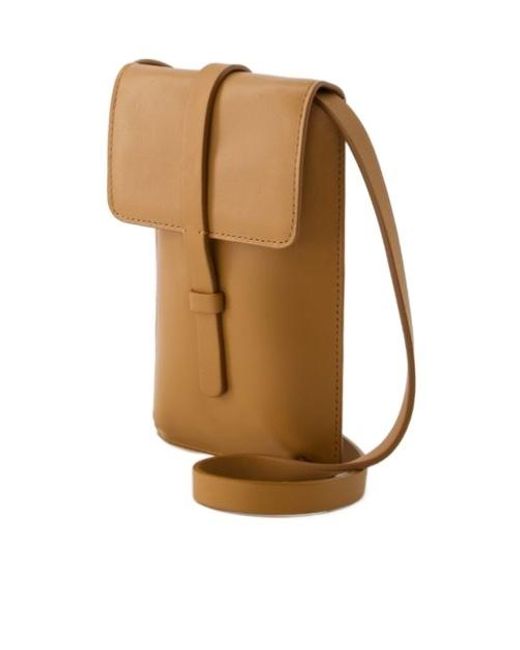 Ines De La Fressange Paris Brown Leonore Phone Shoulder Bag