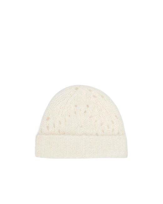 Céline White Fair Isle Beanie