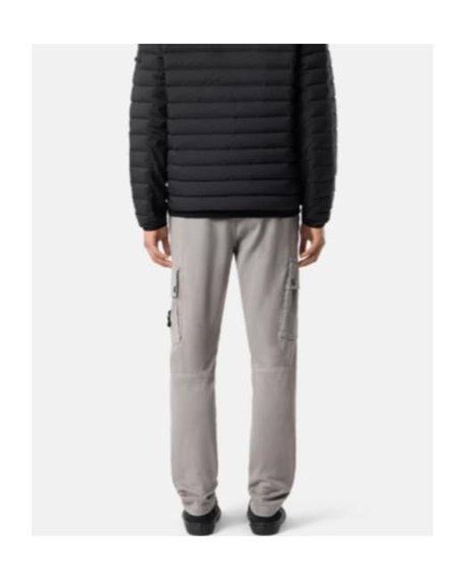 Stone Island Gray Slim-Fit Cargo Trousers With Zip Hand Pockets for men
