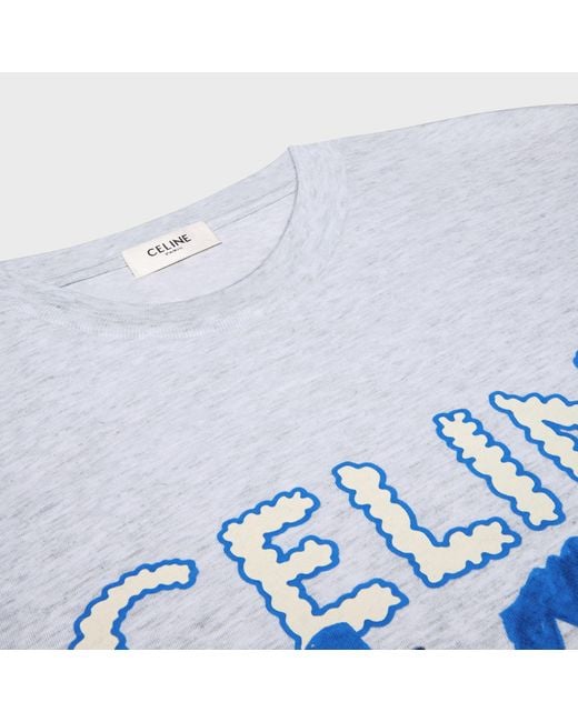 Céline White Regular Fit Cotton Jersey T-Shirt for men
