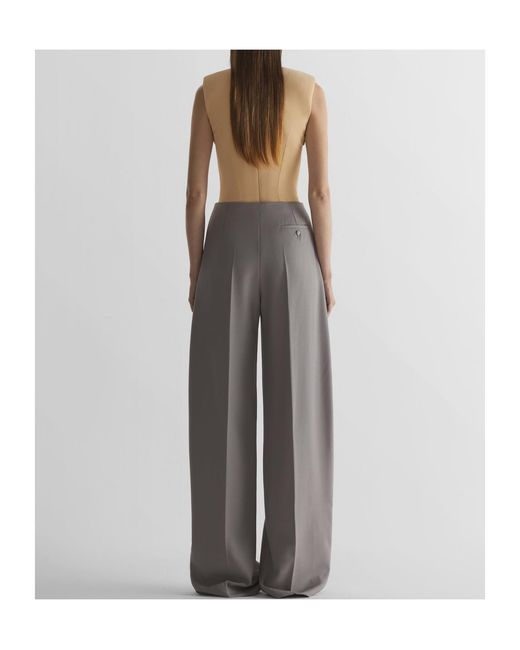 Mugler Gray Embroidered Top