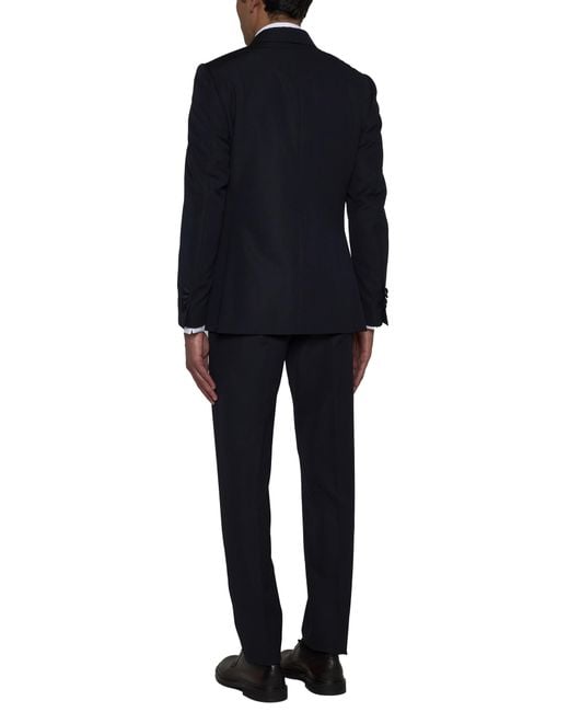 Lardini Black Double-Breasted Tuxedo Suit for men