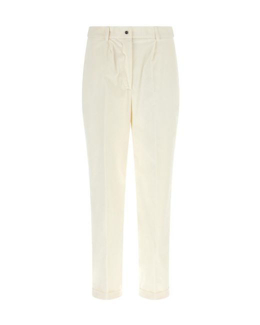 Kiton White Straight-Leg Casual Trousers