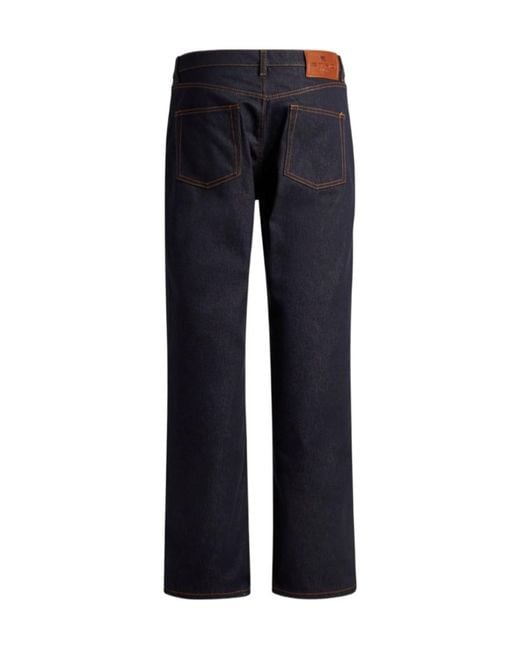 Etro Blue Five-Pocket Jeans for men