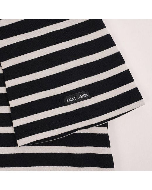 Saint James Black Short-Sleeve T-Shirt
