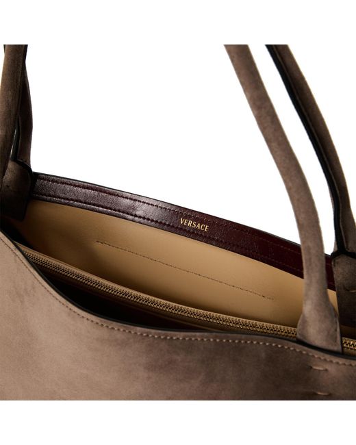 Versace Brown Solid Color Shoulder Bag