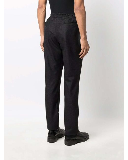 Sease Black Drawstring Casual Pants for men