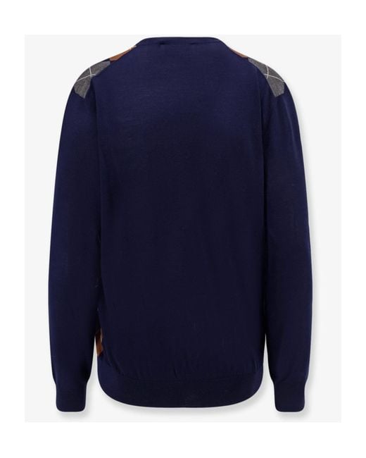 Miu Miu Blue V-Necked Wool Sweater