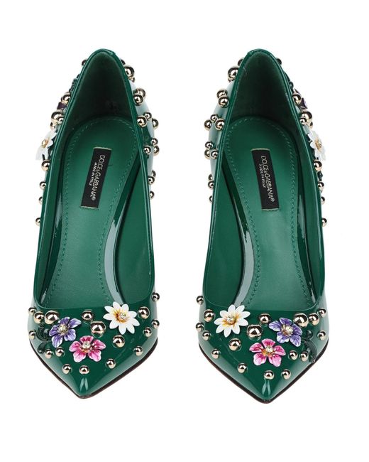 Dolce & Gabbana Green Rhinestone Courts