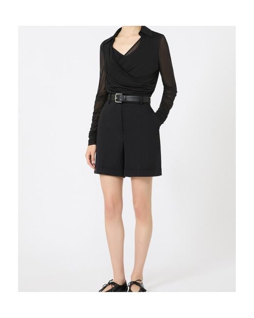 Max Mara Black Aiello Knitted Blouse