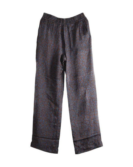 Dries Van Noten Gray Elastic-Waist Casual Trousers for men