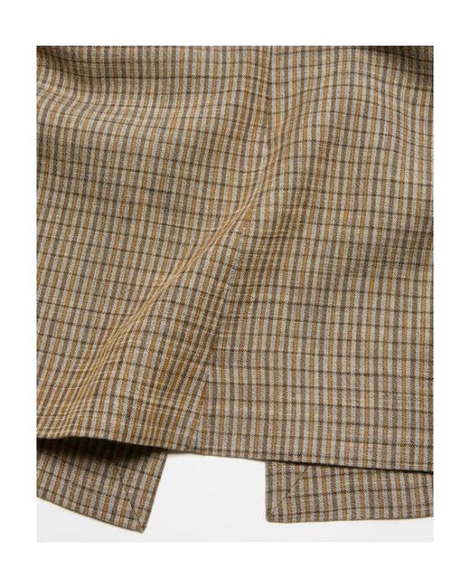 Acne Natural Checked Maxi Skirt