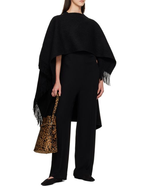 Totême Brown Totême Leopard Printed Open Top Shoulder Bag