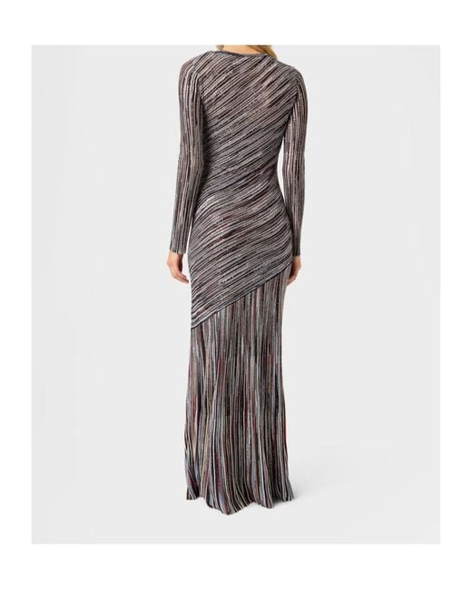 Missoni Gray Long-Sleeved Dress