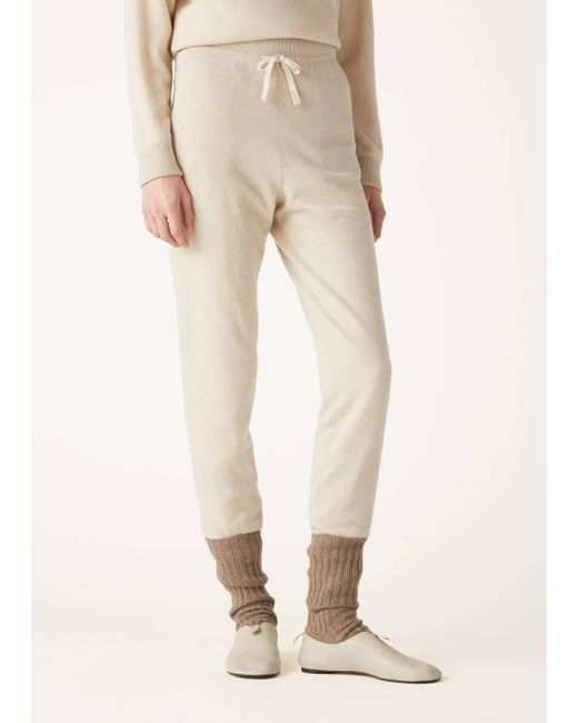 Loro Piana Natural Drawcord Cashmere Sweatpants