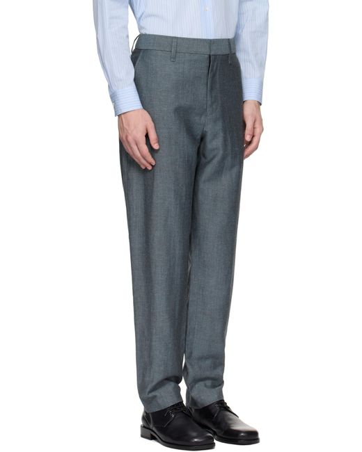 Rag & Bone Blue Evan Wool-Blend Trousers for men