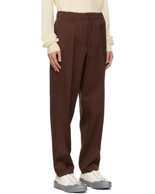 Jil Sander Purple Tailored Tapered Trousers for men