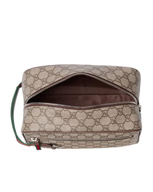 Gucci Brown Medium Gg Toiletry Case