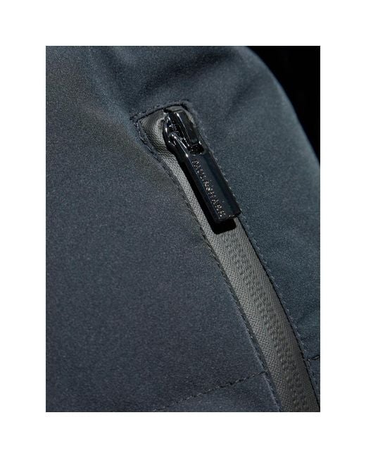 Paul & Shark Blue Hooded Down Jacket for men