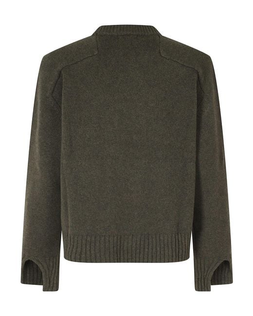 Soeur Green Ribbed Knit Sweater