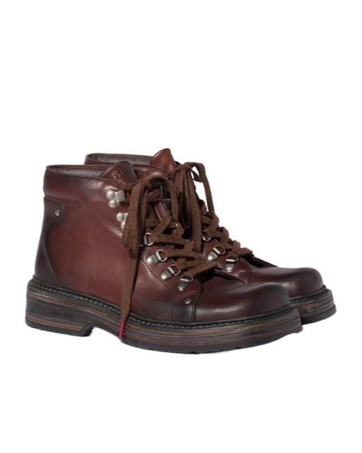 Miu Miu Brown Leather Ankle Boots