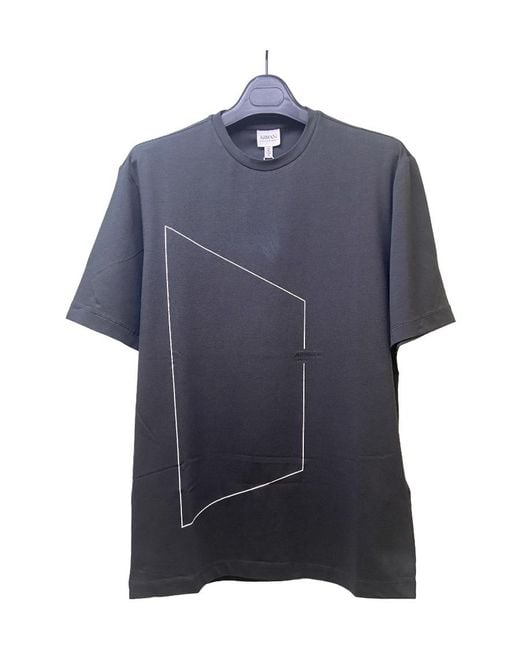 Armani Collezioni Blue Round-Necked T-Shirt for men