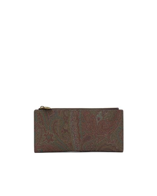 Etro Brown Arnica Bi-Fold Wallet