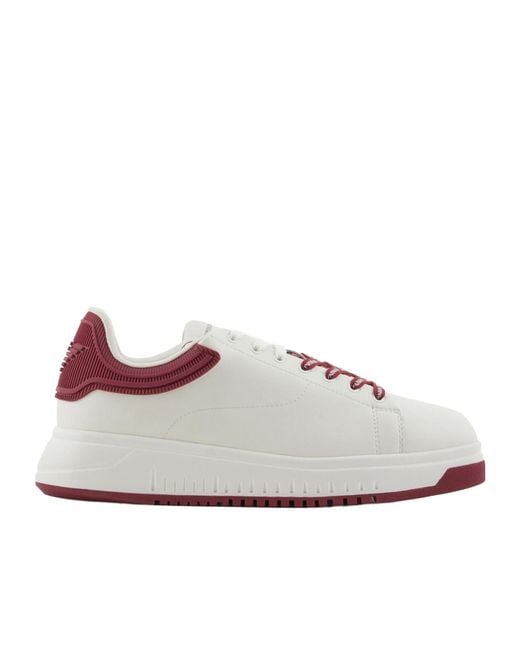 Emporio Armani Multicolor Logo-Patch Lace-Up Sneakers for men