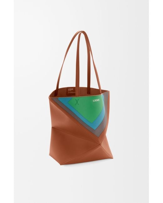 Loewe Blue Medium Puzzle Fold Tote Bag