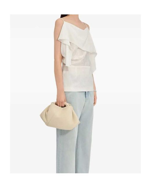 MM6 by Maison Margiela White Thin-Strapped Tank Top