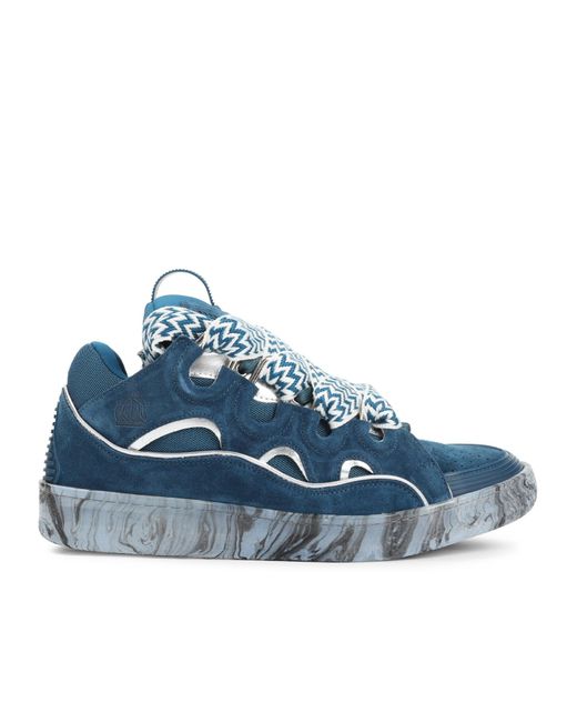 Lanvin Blue Curb Lace-Up Sneakers for men