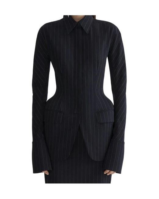 Mugler Black Long-Sleeve Casual Jacket
